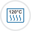 can be heated upto 120° C