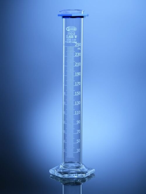 Measuring Cylinder Graduated Hex Base Class-B