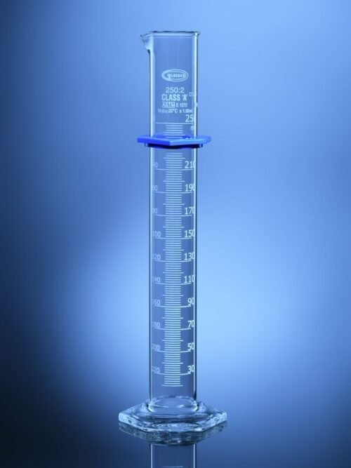 Measuring Cylinder Graduated Hex Base Class A serialized
