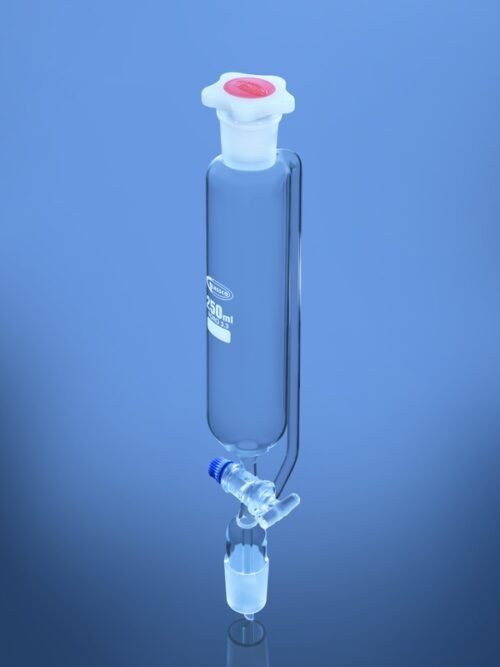 Pressure Equalizing Funnels Cylindrical Solid Glass Stopcock DIN/ISO