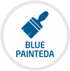 blue painted